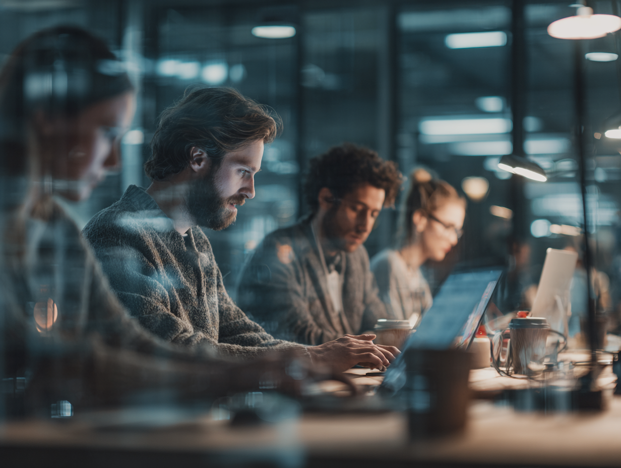 Stylised dashboard mockups for cross-platform mobile apps